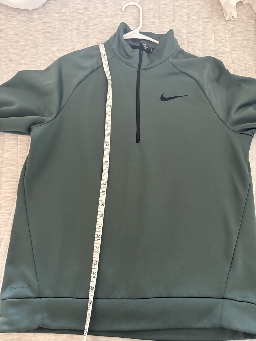 Nike Men's Dark Green Dri-Fit Half-Zip Performance Jacket-Large - Picture 5 of 5